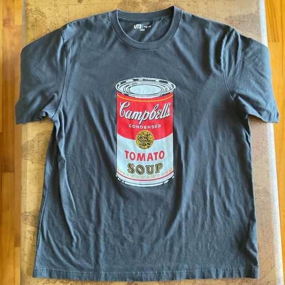 Uniqlo Black Tee with Campbell's Soup Can Design - Picture 2 of 7